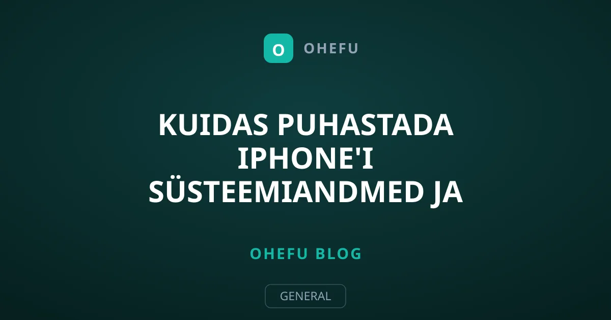 Kuidas puhastada iPhone'i süsteemiandmed ja vabastada mälumahtu